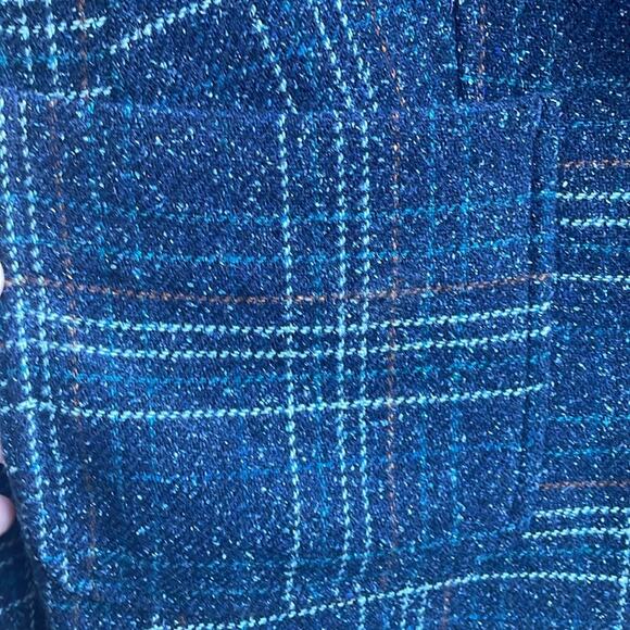 LL Bean Plaid Boxy Jacket Wool Blend Petite Medium - Picture 3 of 7